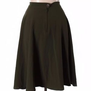 Rock Steady Modcloth olive skirt rockabilly large